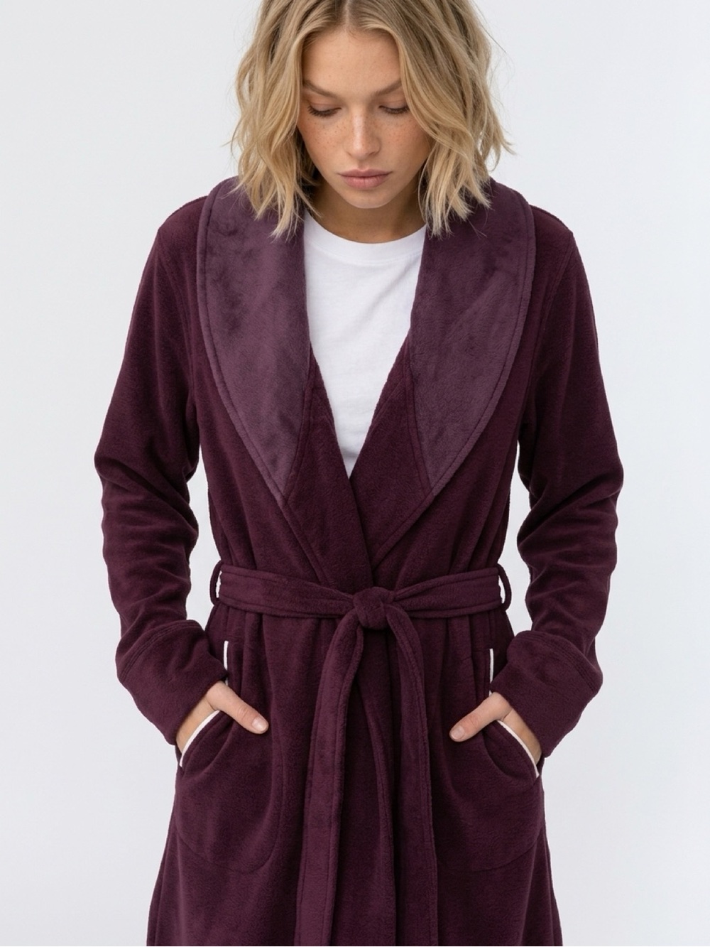 UGG Women's Plush Shawl-Collar Blanche II Robe in Plum ~ Cozy Winter NWT XL
